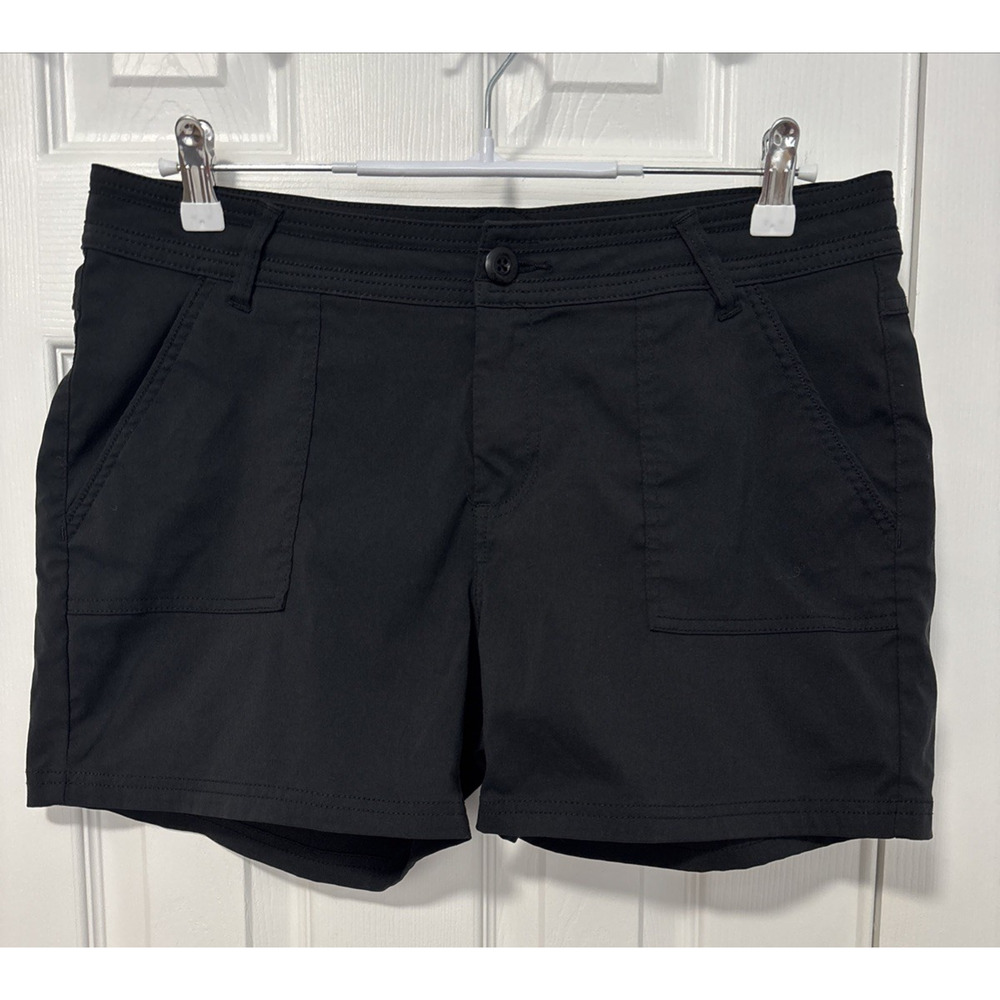 Prana Women's 14 Black Chino Shorts Outdoors Hiking Resort Vacation Beach Travel